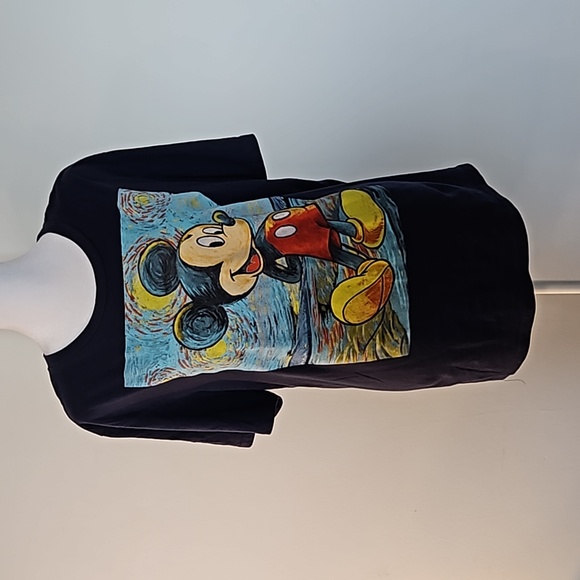 Disney Mickey Mouse Van Gogh Starry Night Graphic T-Shirt Size X-Large - Picture 4 of 9